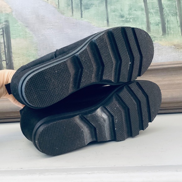 Serra Black Suede Platform Ankle Booties Women’s size 7 City Mod Stylish Career - Picture 9 of 14